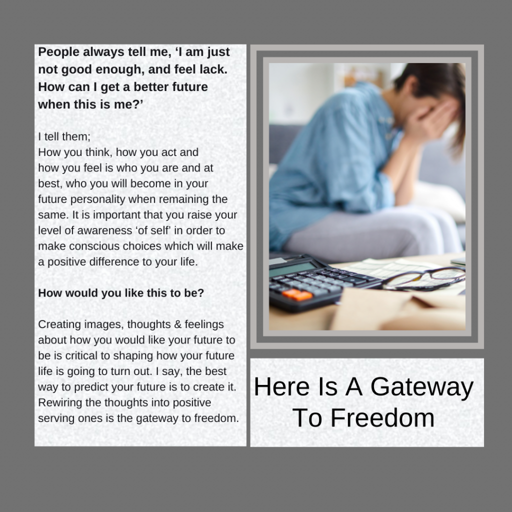 Here Is A Gateway To Freedom. Change your mind change your life. Diane Mitchell Mindset Wellbeing